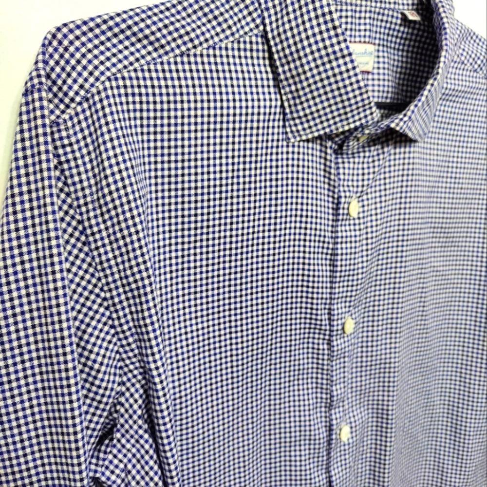 Glanshirt high end stylish button down shirt blue size 40